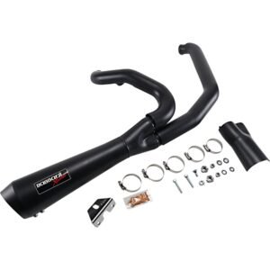 bassani black ripper road rage 2 into 1 exhaust system 1s73b