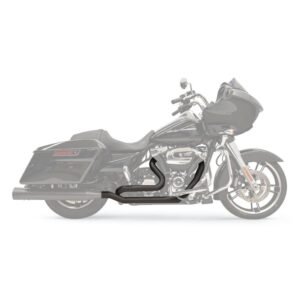 bassani black true dual down under headpipes w/heat shields 11525a