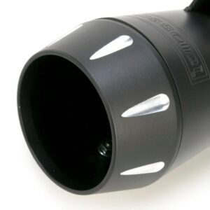 bassani ceramic black b4 exhaust system w/megaphone muffler flh 747b