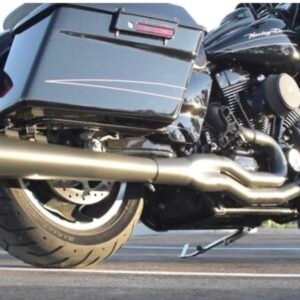 bassani ceramic black b4 exhaust system w/straight muffler flh 757b