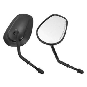 bikers choice black tapered short stem mirrors 70237
