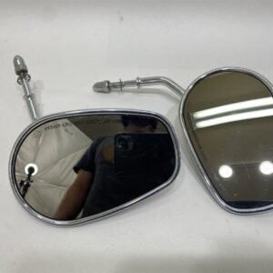 bikers choice chrome tapered short stem mirrors 70235
