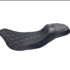 cmc motorsports black fastback tall rider largo 2 up double diamond seat w/black stitching erseat09blk largo