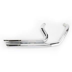 cobra chrome speedster slash down exhaust with powerport 6852