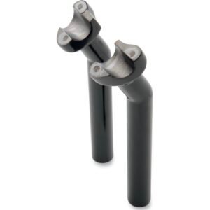 drag specialties 8 in. black risers with 1 1/4 in. pullback 0602 0417