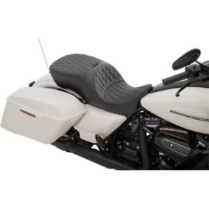 drag specialties double diamond stitch forward positioning large touring seat (approx. 2" forward/1" lower) 0801 1110