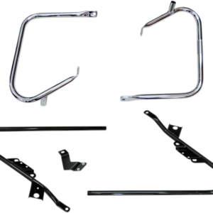 drag specialties chrome saddlebag guards/support kit 3501 1243