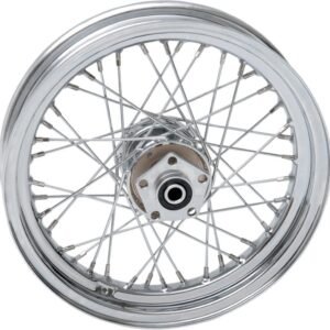 drag specialties chrome rear 16 x 3 40 spoke laced wheel assembly 0204 0370