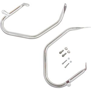 drag specialties chrome low profile saddlebag guards 0505 1564