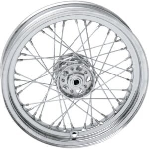 drag specialties chrome front/rear 16 x 3 40 spoke laced wheel assembly 0203 0419
