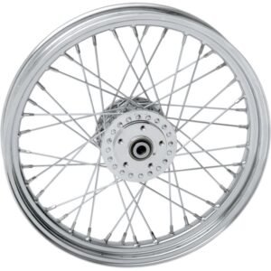 drag specialties chrome front 19 x 2.5 40 spoke laced wheel assembly 0203 0413