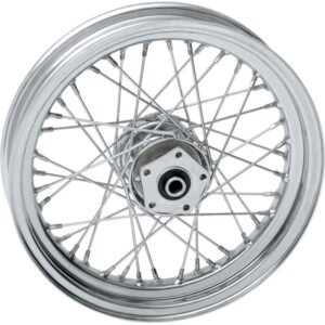 drag specialties chrome front 16 x 3 40 spoke laced wheel assembly 0203 0408