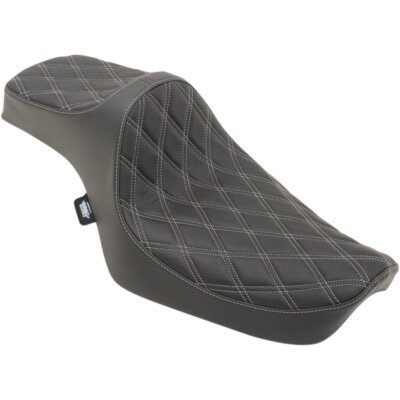 img_5946 drag specialties black predator iii double diamond stitch vinyl seat w/silver thread 0804 0733