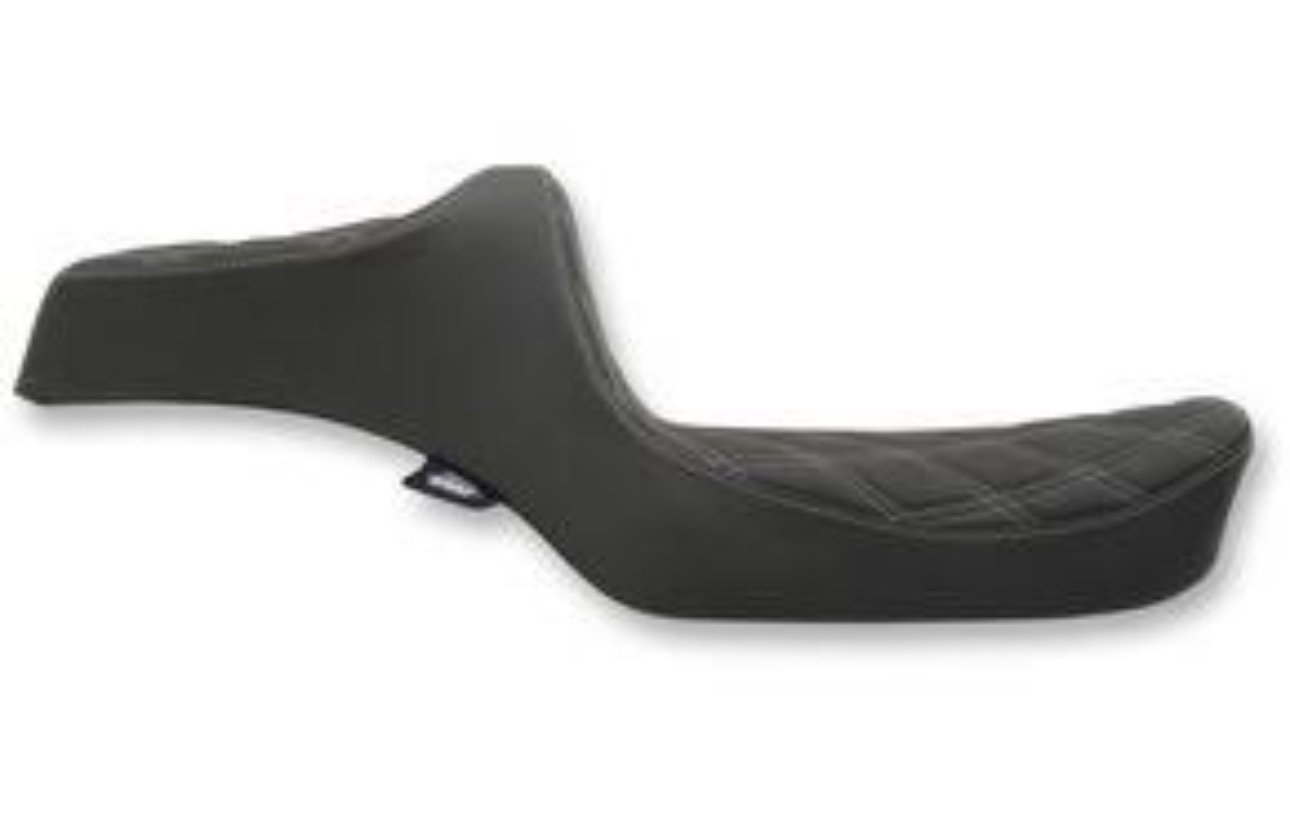 screenshot-295 drag specialties black predator iii double diamond stitch vinyl seat w/silver thread 0804 0733