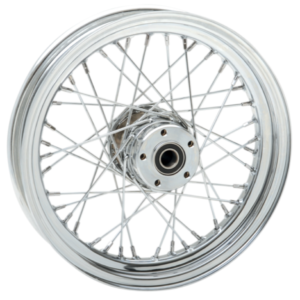 drag specialties front chrome 16x3 40 spoke laced wheel assembly 0203 0534