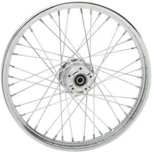 drag specialties front chrome 21x2.15 40 spoke laced wheel assembly 0203 0532
