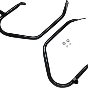 drag specialties gloss black low profile saddlebag guards 0505 1564