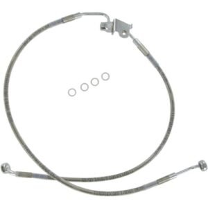 drag specialties rear standard length clear coated braided stainless steel brake line kits 1741 1789