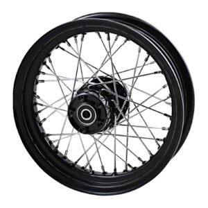 drag specialties rear chrome 16x3 40 spoke laced wheel assembly 0204 0424