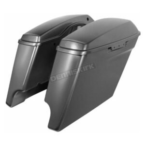 hogworkz charcoal pearl 4" dual cut stretched saddlebags hw151010