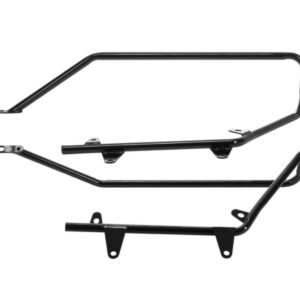 hogworkz brilliant silver pearl softail standard saddlebag conversion kit w/ black hardware hw167719