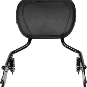 hogworkz black shorty detachable sissy bar backrest hw157123