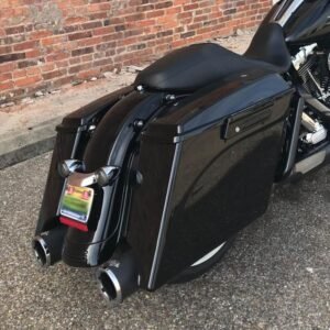 hogworkz black pearl dual cut stretched saddlebags 4 in. extended hw149084