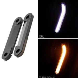 hogworkz black led billet fork drl/turn signals hw307015