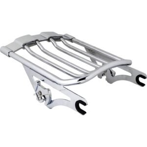 hogworkz chrome air glide two up luggage rack hw129346