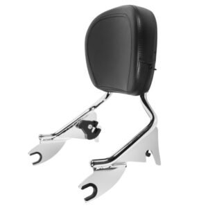 hogworkz chrome shorty detachable sissy bar backrest hw157211