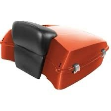 hogworkz laguna orange chopped tour pack w/slim backrest & chrome hardware hw299017