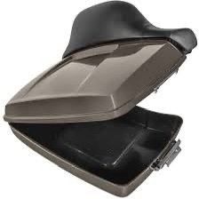 hogworkz river rock gray king tour pack w/ full backrest & chrome hardware hw229552
