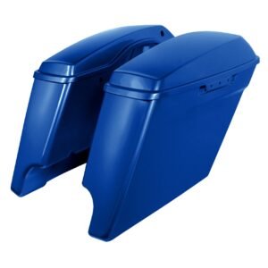 hogworkz superior blue 4" dual cut stretched saddlebags hw151006