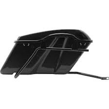 hogworkz vivid black softail standard saddlebag conversion kit w/ black hardware hw167223