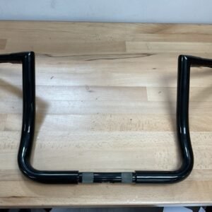 la choppers 12" gloss black twin peaks ape hanger 1 1/4" handlebars la 7361 12b