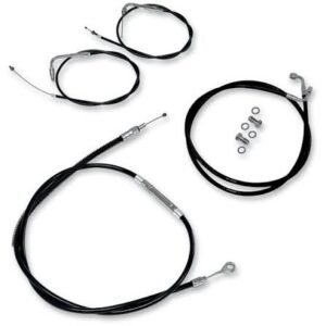 la choppers black vinyl handlebar cable and brake line kit for use w/12 in. 14 in. ape hangers la 8005kt 13b