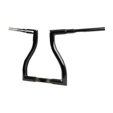 la choppers gloss black 1 1/2 in. thresher 14 in rise handlebar la 7317 14b
