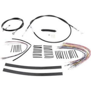 magnum black vinyl xr handlebar installation kit for use w/12" 14" ape hangers(abs) 489361