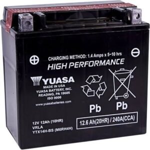 yuasa high performance agm maintenance free battery yuam6rh4h