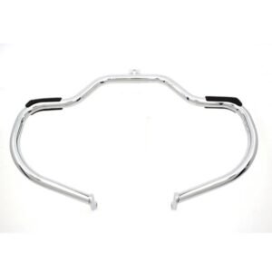 wyatt gatling chrome front highway bar w/footrest pads 51 0990