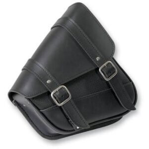 willie & max black dual shock swingarm saddlebag w/chrome buckles 59778 00