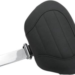 mustang seats black deluxe touring driver backrest pad & post 79012