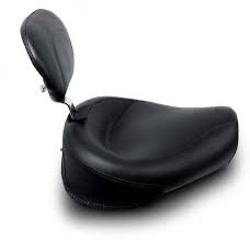 mustang seats black wide touring solo seat w/drivers backrest 79126
