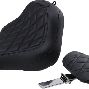 mustang seats black wide tripper diamond stitch seat w/drivers backrest 83034