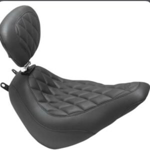 mustang seats black wide tripper diamond stitch seat w/drivers backrest 83046
