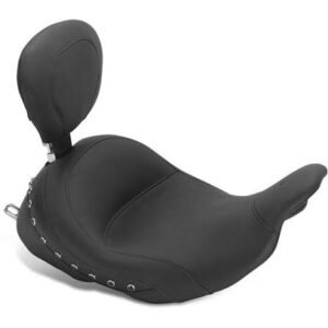 mustang seats lowdown™ solo seat w/black pearl centered studs and driver backrest 79912