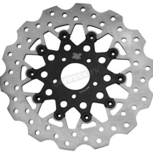 twin power black front 11.8 in. floating scalloped rotor 1402xtb
