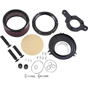 trask gloss black assault charge air high flow air cleaner tm 1023gbk