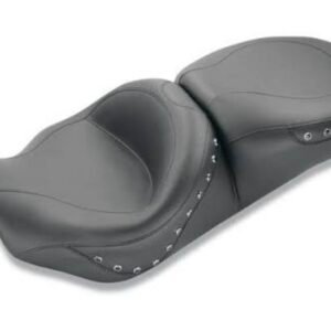 mustang seats smooth one piece ultra touring seat w/black studs 76039