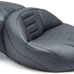 mustang seats super touring deluxe one piece seat w/gun metal stitching 79006gm